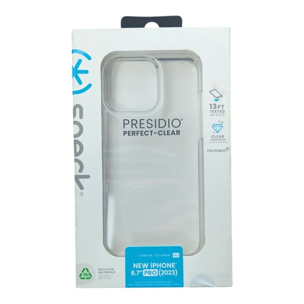 P7. Speck Presidio Perfect-Clear Case for Apple‎ iPhone 15 Pro Max - Clear
